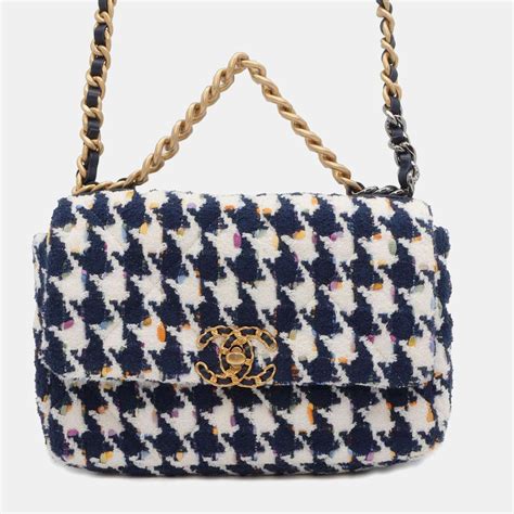 chanel houndstooth bag|chanel medium knit bag.